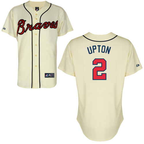 B-J Upton #2 mlb Jersey-Atlanta Braves Women's Authentic Alternate 2 Cool Base Baseball Jersey